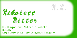 nikolett mitter business card